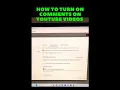 Download Lagu How To Turn On Comments On YouTube Videos 2023 #youtube #comments