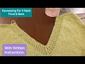 V - Shape Neck Knitting Decreasing V Neck Shoulder in All Size Sweaters Easy Method For Shaping