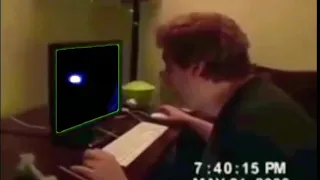 Fat Guy scared by Tom and Jerry Screaming and Punches Computer meme
