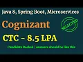 Cognizant Java Spring Boot Interview Java Interview Questions Answers