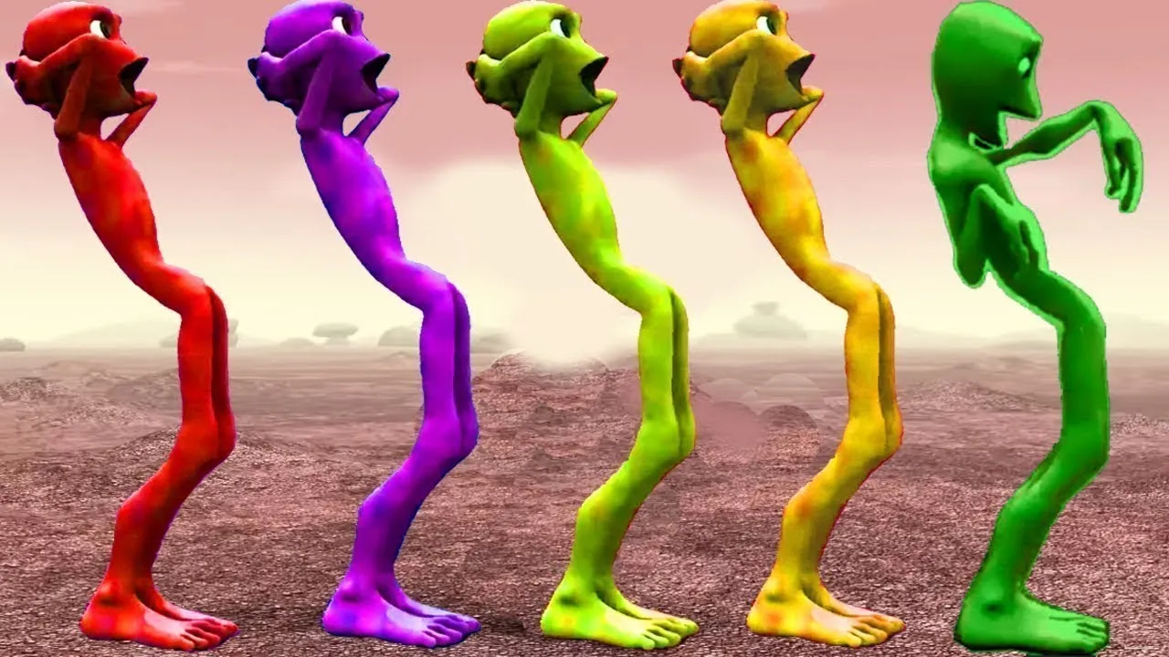 green alien dance with song/El chombo Dame tu cosita song/Dame tu cosita song funny alien dance