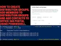 How to Create bulk Distribution Groups Add Members and Add Contacts on Office 365 using PowerShell