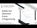 Bubble Sort Placement Primer C Programming