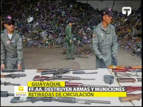 FF. AA. Destruyen armas y municiones retiradas de circulación