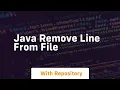 java remove line from file