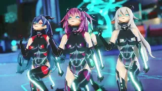 mmd stellar marionette purple heart black heart green heart iris heart hd ray mmd 1440p60 