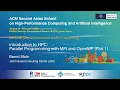 Introduction to HPC Parallel Programming with MPI and OpenMP Part 1