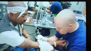 Tupac getting Tattoo in LA