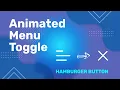 How to Create a Animated Hamburger Menu Toggle Button HTML CSS and JavaScript Tutorial