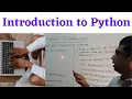 Python Introduction and Standard Libraries for Various Application Lecture 01