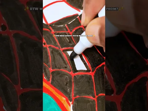 ✨️Drawing ✨️Miles Morales✨️ With Cheapest Marker!!✨️ #shorts #drawing #art