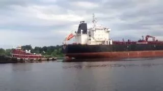 Tanker Turning On Cape Fear River