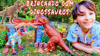 Fazendinha do Felipe Canopf - Parque de Dinossauros de Brinquedo com T-Rex  - Dinosaur Park