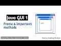 Class 1 Creating Frame In Java AWT by Bhaskar