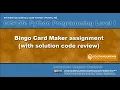 Python 05H - Bingo Card Maker with code review