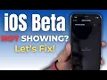 iOS Beta Updates Not Showing on iPhone Let s Fix It
