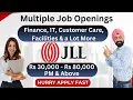 JLL Job Openings Multiple Roles for Freshers Experienced