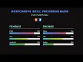 Build a Responsive Skills Progress Bar for Portfolio Website Using HTML CSS