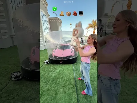 This girl’s dad will give her new car if she can broke his car’s protection cover😍||#shorts #viral
