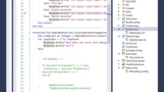 ASP NET with VB NET - Select Case