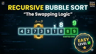 Recursive Bubble Sort Explained Step-by-Step with Code Striver DSA Series