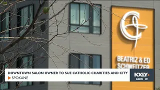 Downtown salon owner to sue Catholic Charities and City of Spokane