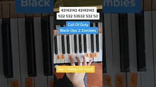 COD Black Ops 2 Zombies Piano Tutorial 