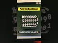 Pure CSS Countdown CSS