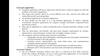 Enterprise Application and Java Enterprise