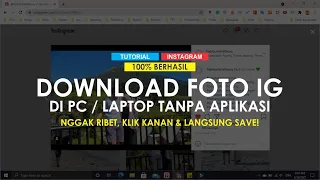 cara download foto instagram di laptop hanya klik klik u0026 save