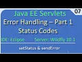 Status Code by setStatus sendError JavaEE Wildfly Servlet Tutorial