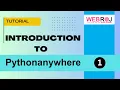 PythonAnywhere 2024 Best Platform for Python Web Hosting Full Tutorial by Webroj