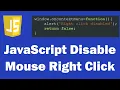 JavaScript Disable Mouse Right Click