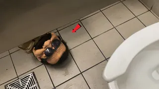 LOOKING UNDER PUBLIC BATHROOM STALLS PRANK