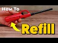 How To Refill Utility BBQ Grill Lighter Easy Simple