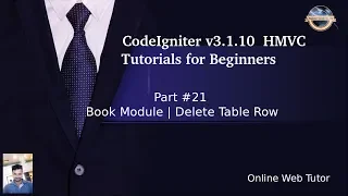 Learn CodeIgniter v3 1 10 HMVC Tutorials for Beginner - Book Module Delete Book data