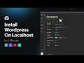 How to install Wordpress on Localhost 2025 beginner tutorial