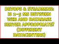 DevOps SysAdmins Is 2-5 ms between web and database server appropriate Different Datacenters