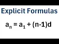 How to Write Explicit Formulas for Arithmetic Sequences