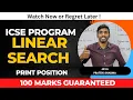 Linear Search Program for ICSE Class 10 Java Arrays by Prateik Sharma