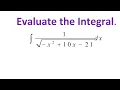 Integral of -x 2 10x - 21