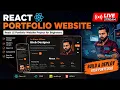 Build Portfolio Website Using ReactJS - React JS Portfolio Website Project for Beginners