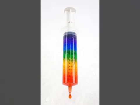 Satisfying Video  How to Make Rainbow Foot Slime  Rainbow Syringe Slime  Mixing Cutting ASMR