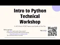 AIChE Projects UCSD Presents Intro to Python Technical Workshop ft ACM Hack and QL