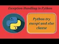 Python Try Except Else