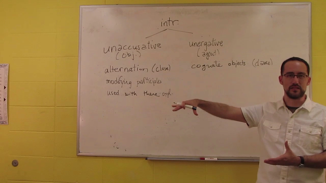 V11 Unaccusativity