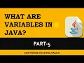 What are Variables in Java Part-5 Java Tutorial