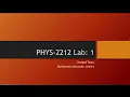 Physics 2212 - Lab 1 Charged Tapes