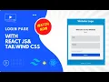 Design Login Page with ReactJs and Tailwind CSS Easily ReactJS login page