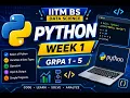 IITM BS Data Science Python Week 1 GRPA 1 2 3 4 5 Complete Solution